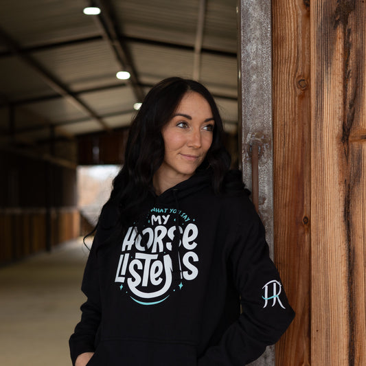 Watch what you say — my horse listens-Unisex Hoodie